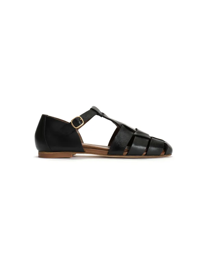 Anonymous - Lain flats Soft calf Sort