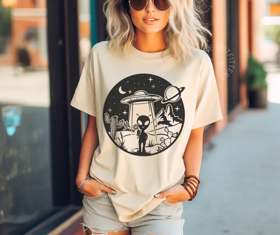 Friendly Alien | Comfort Colors UFO Tee