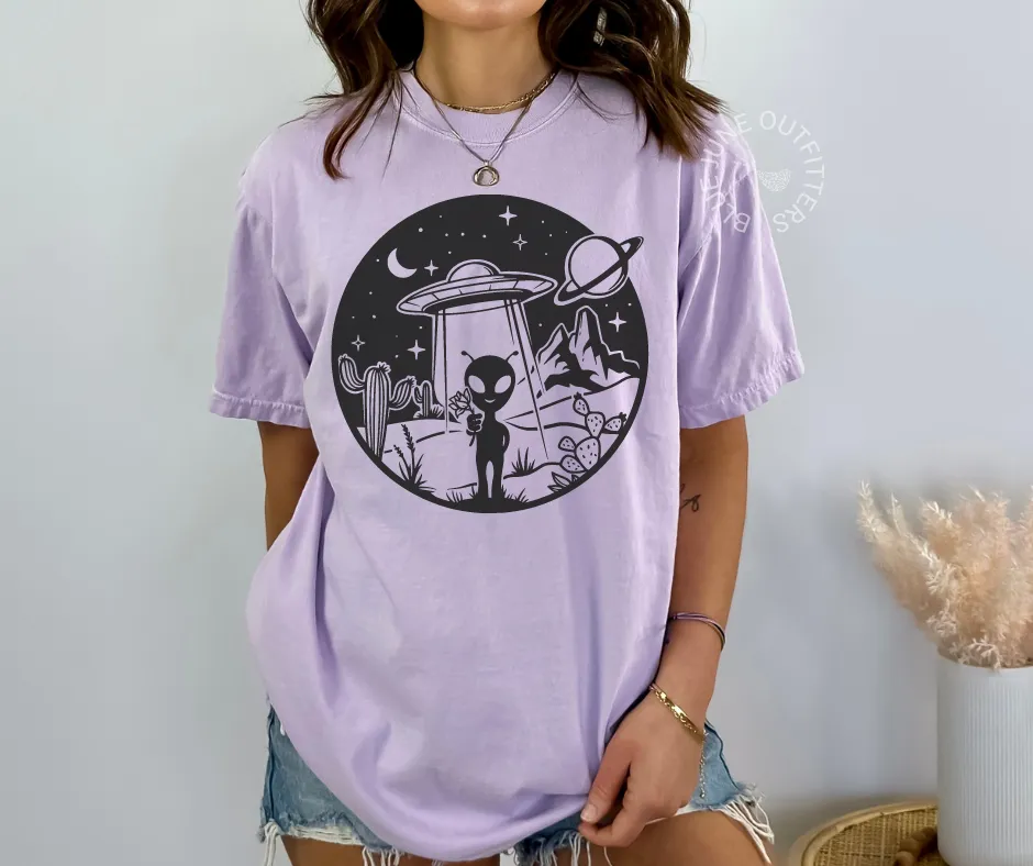 Friendly Alien | Comfort Colors UFO Tee
