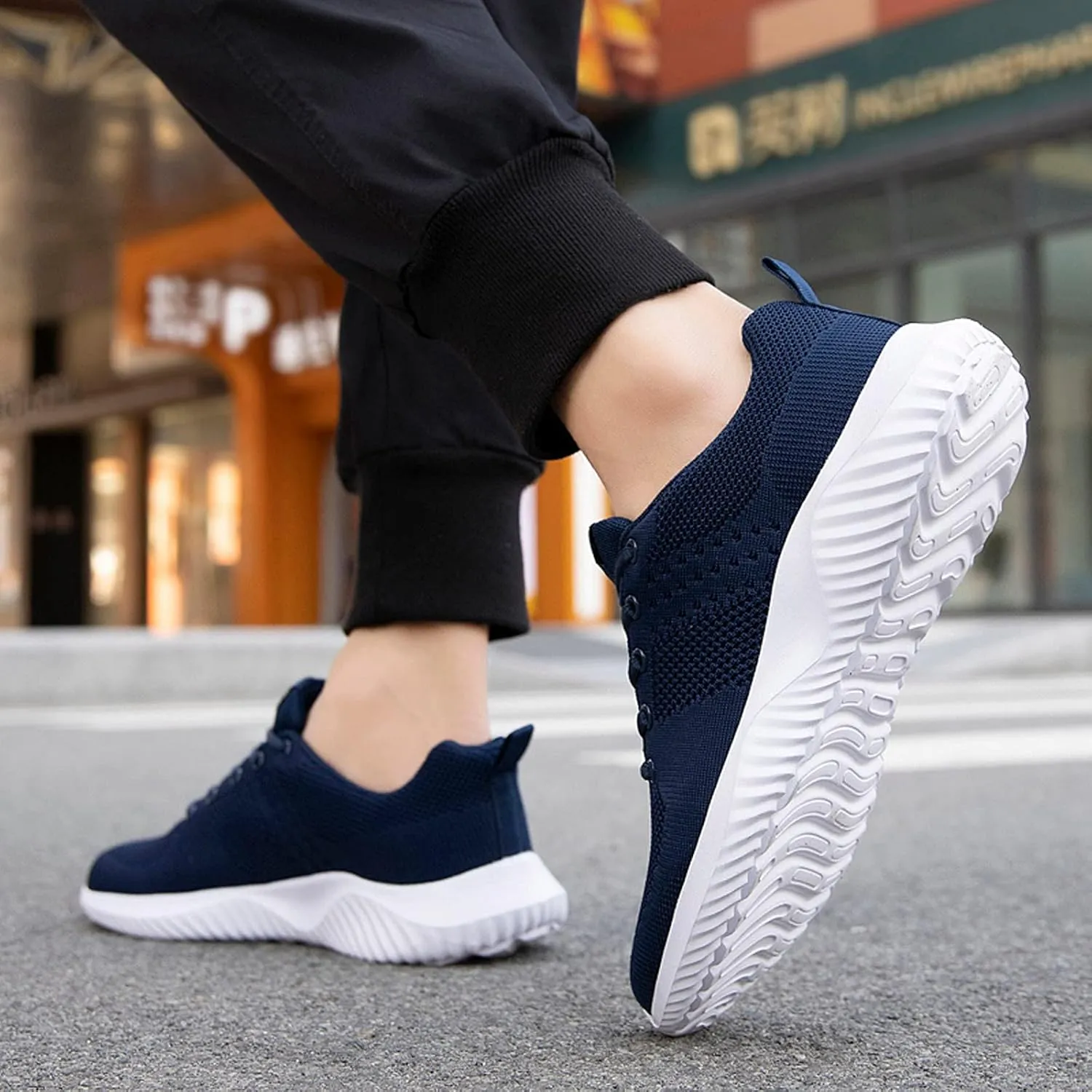 Men Slip on Walking Shoes Comfortable Memory Foam Breathable Fashion Sneakers Non Slip Arch Support Vacation Training Gym Shoes Wide Width