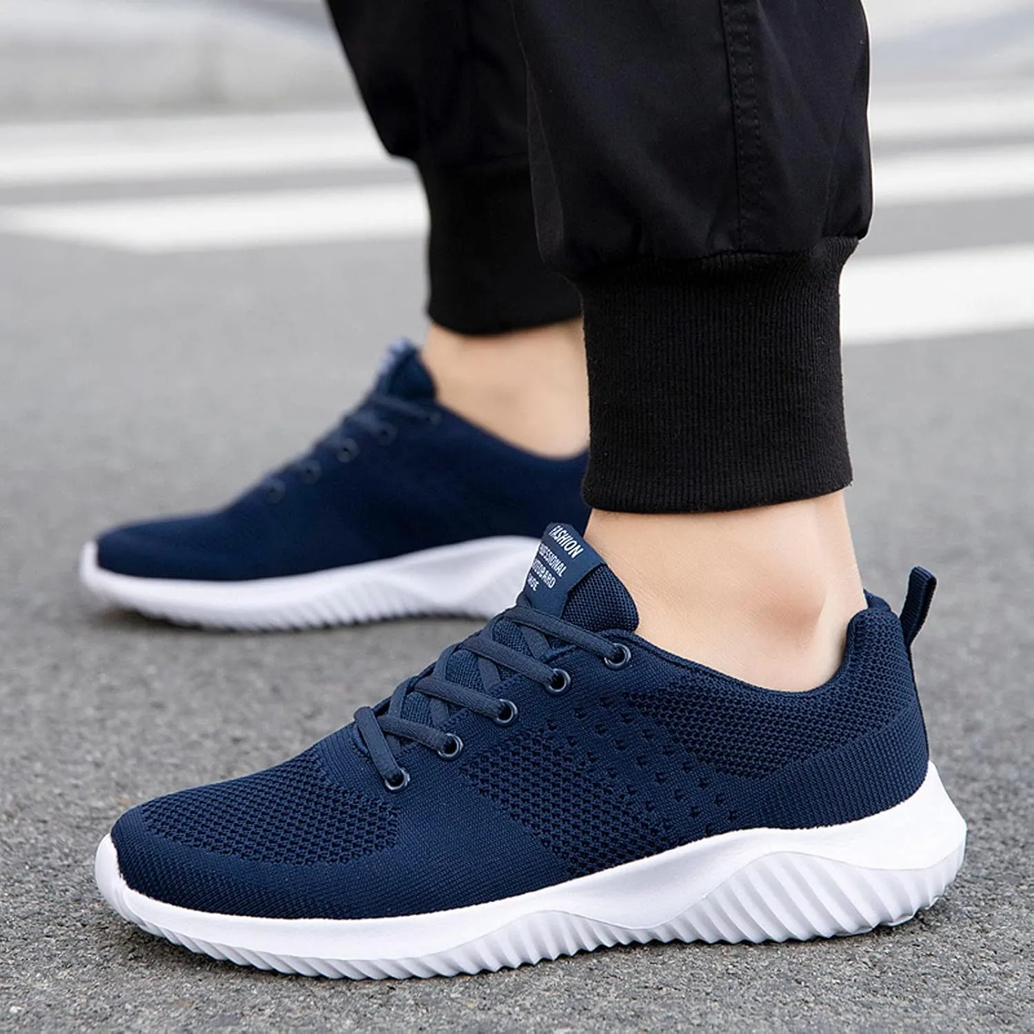 Men Slip on Walking Shoes Comfortable Memory Foam Breathable Fashion Sneakers Non Slip Arch Support Vacation Training Gym Shoes Wide Width