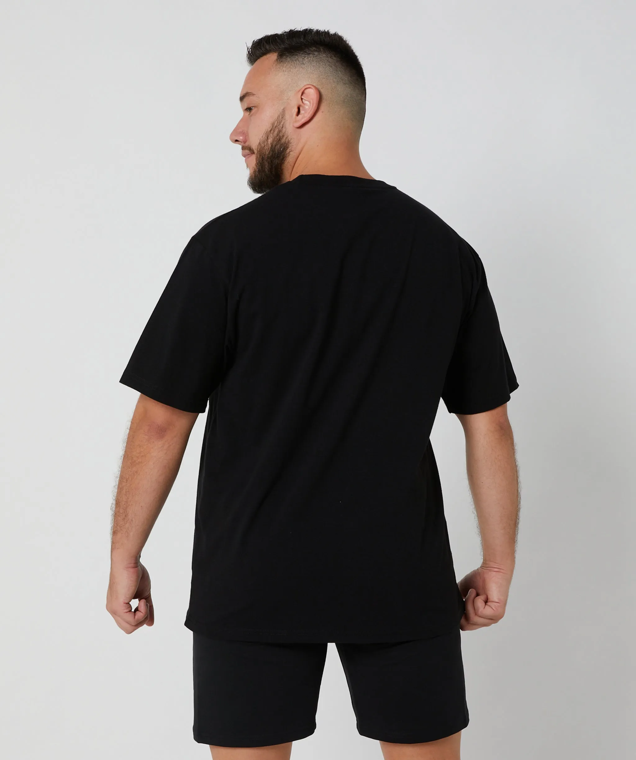 Oversized Pump Tee Black/Electric Blue