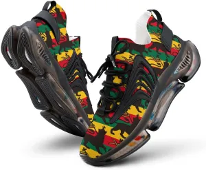 Rastafarian Flag with Lion Running Shoes for Men Low Top Athletic Training Shoe Sports Walking Shoes Non-Slip Gym Sneakers