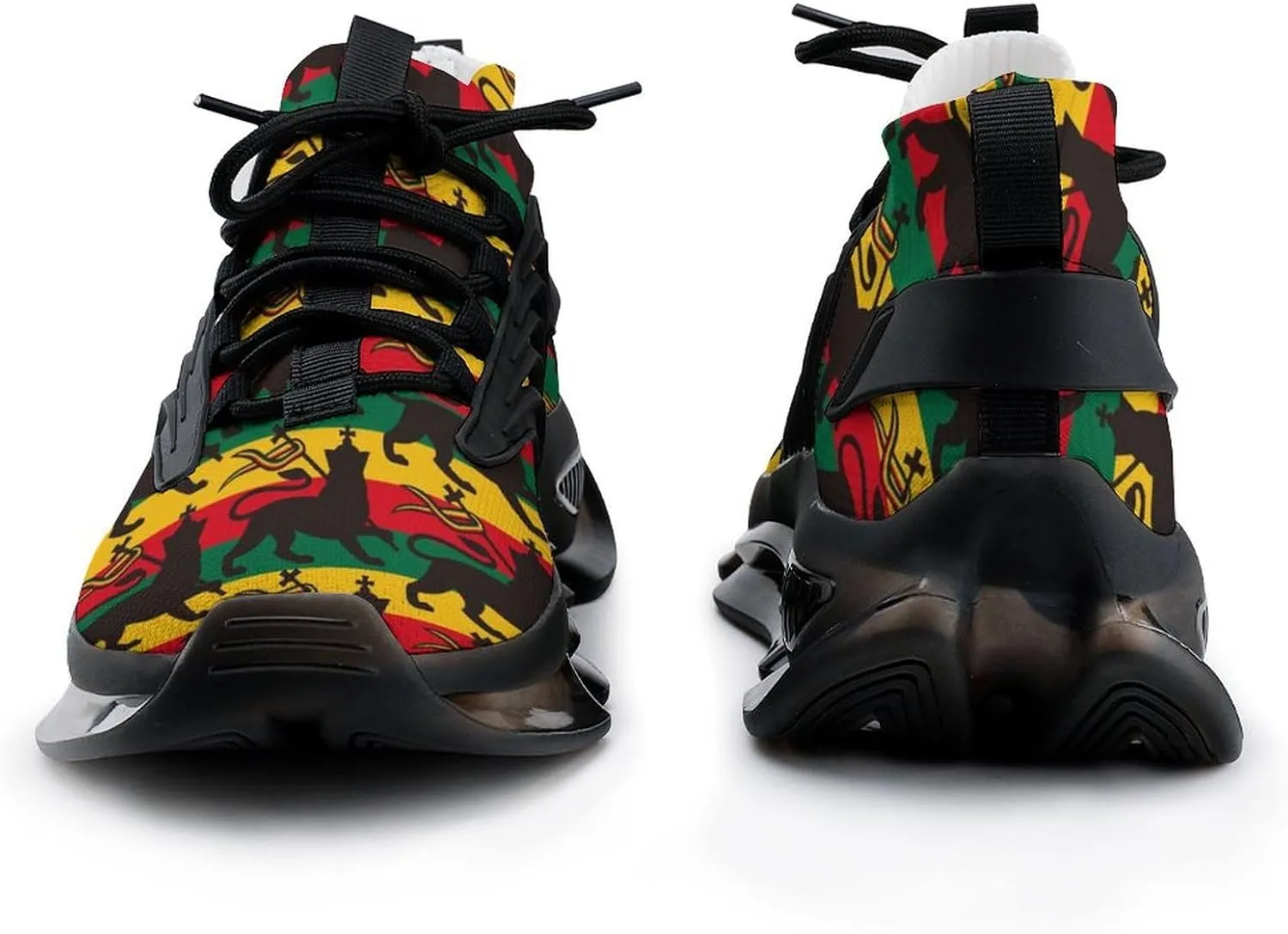 Rastafarian Flag with Lion Running Shoes for Men Low Top Athletic Training Shoe Sports Walking Shoes Non-Slip Gym Sneakers
