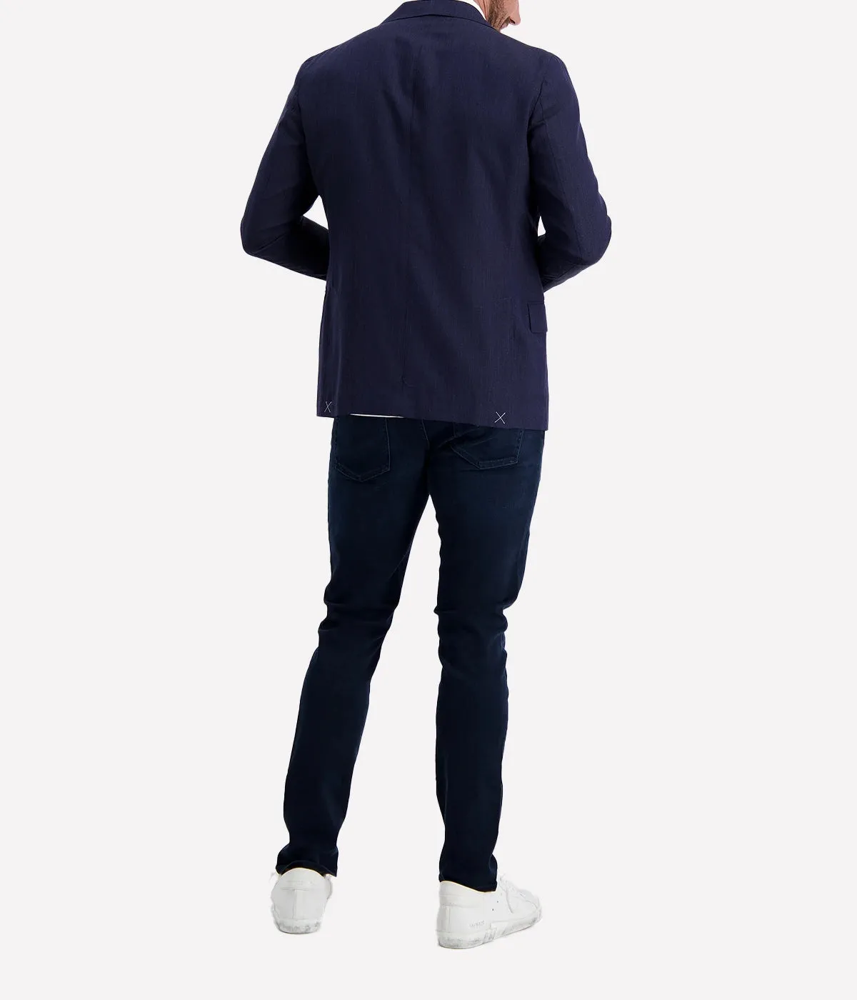 Single Breasted Suit Jacket in Blue