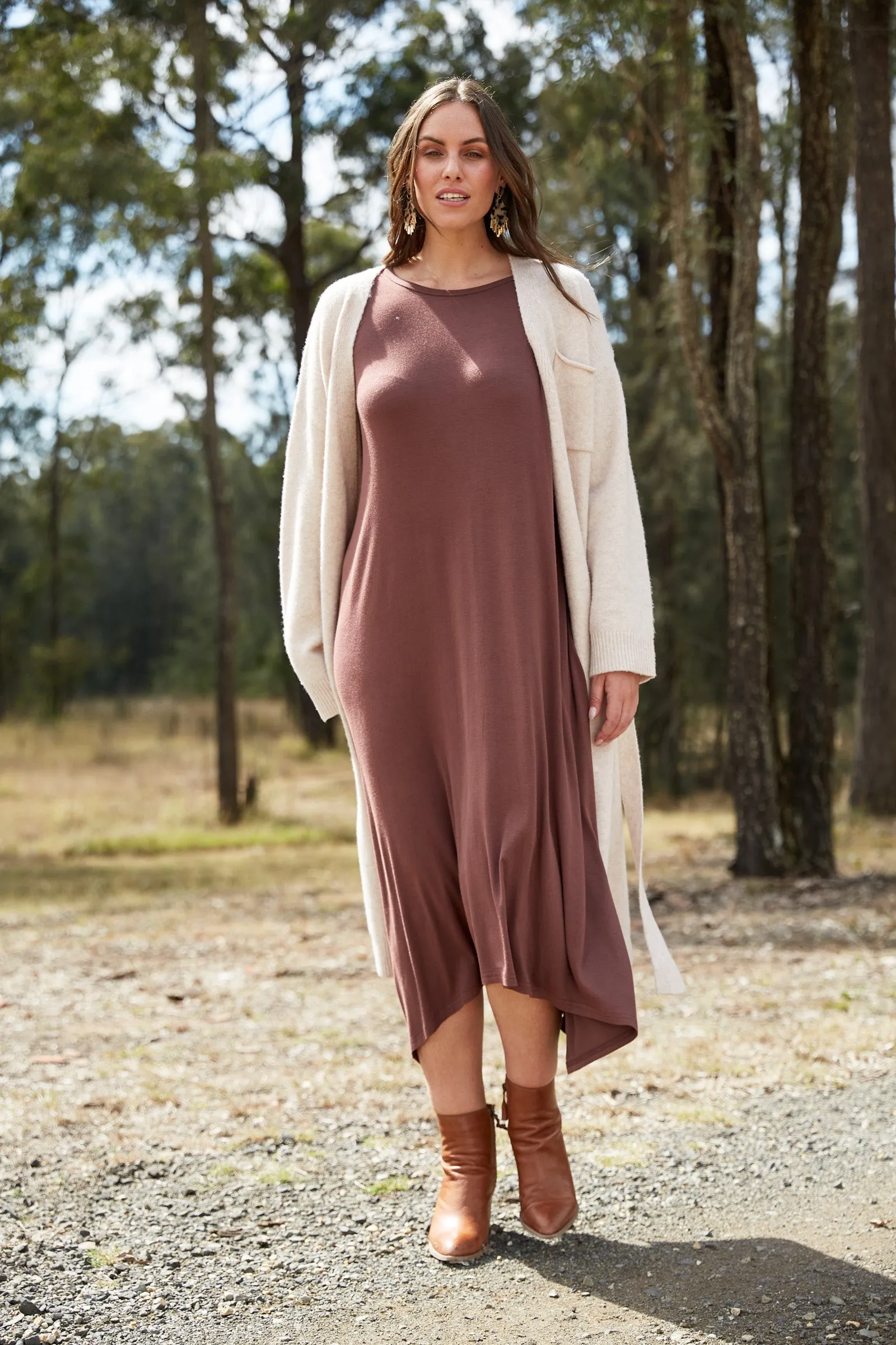 Studio Jersey Dress - Mocha