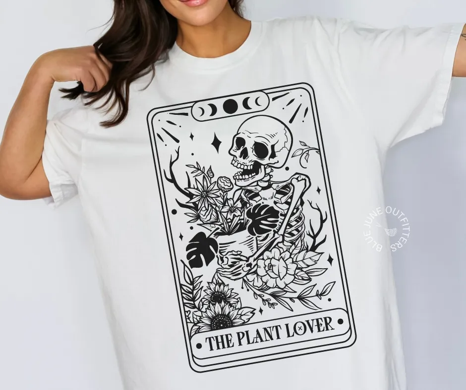 The Plant Lover Skellie Tarot | Comfort Colors Tee