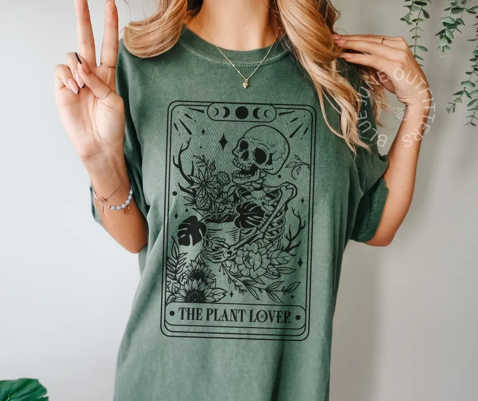The Plant Lover Skellie Tarot | Comfort Colors Tee