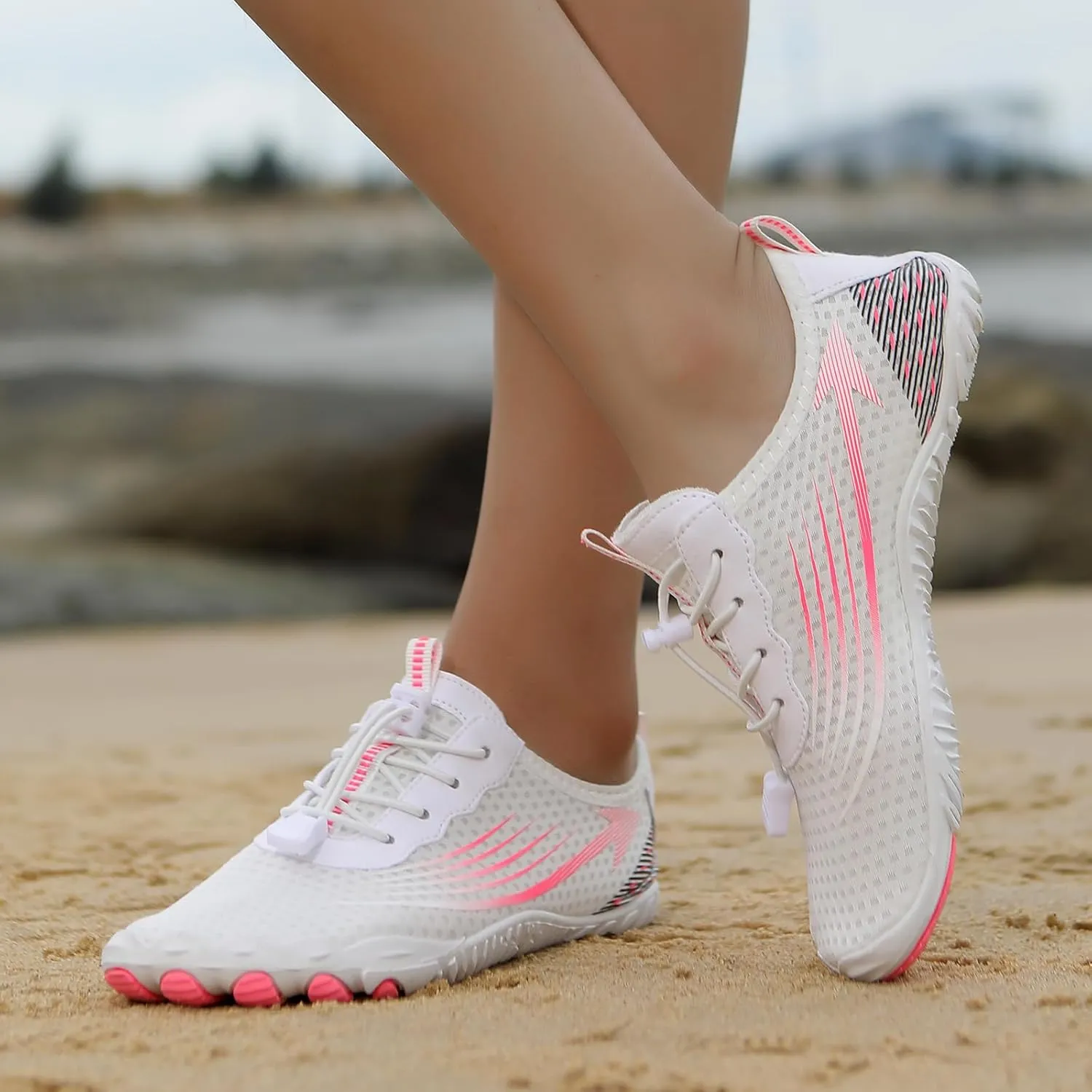 Womens Barefoot Shoes Wide Toe Box Slip On Walking Shoes Grounded Footwear for Women with Neuropathy Breathable Lightweight Hiking Zero Drop