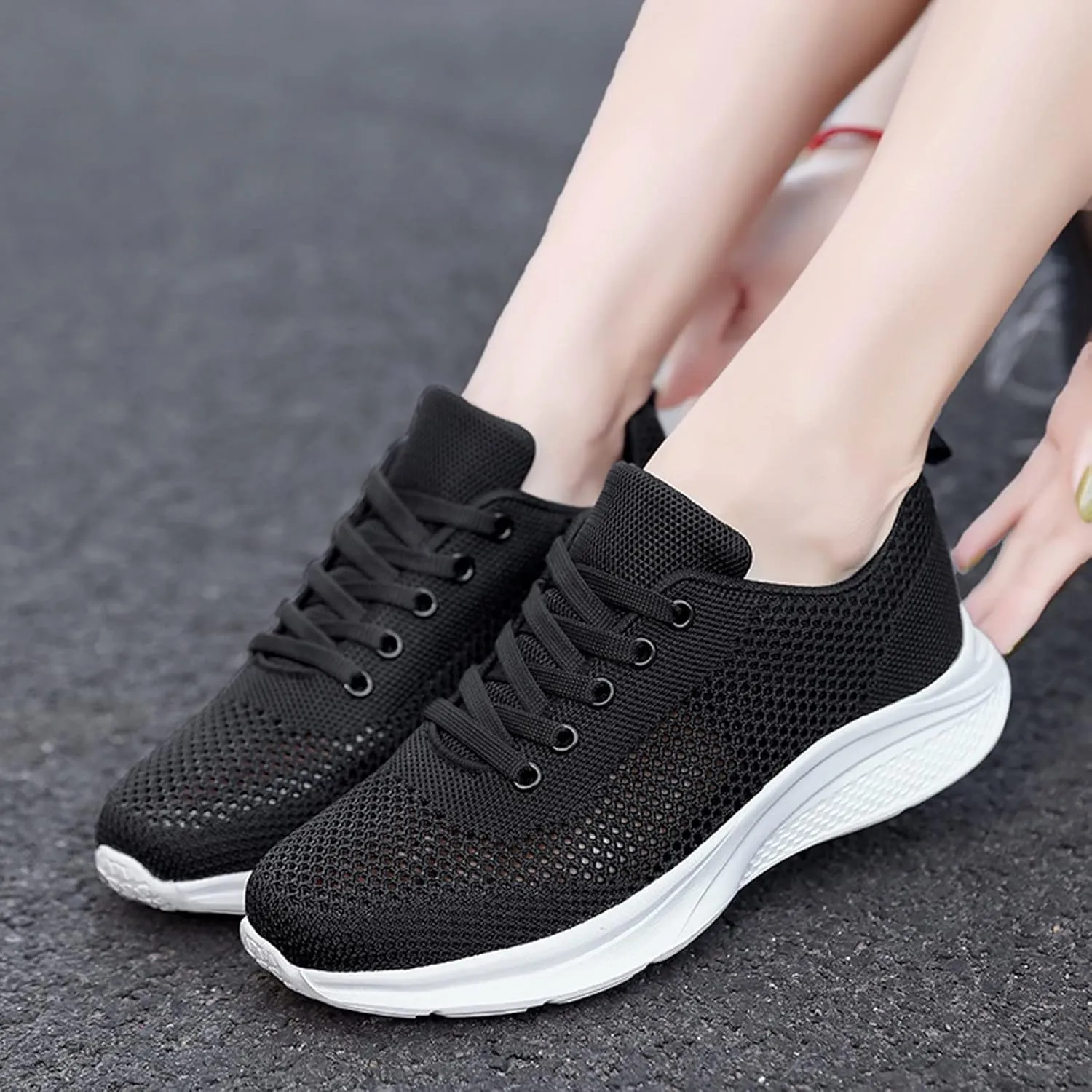 Women's Lace Up Walking Shoes Running Comfortable Tennis Womens Running Shoes Athletic Men's Shoes Casual Men Shoes Sneakers Brown Tennis Shoe Trainers Shoe